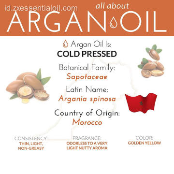 Private Label Organic 100% Pure Maroko Minyak Argan